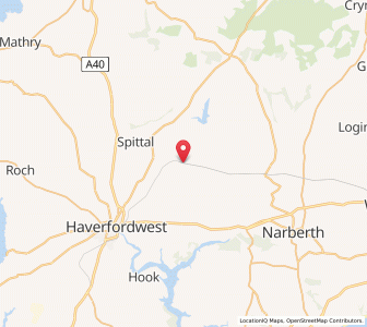 Map of Clarbeston Road, WalesWales