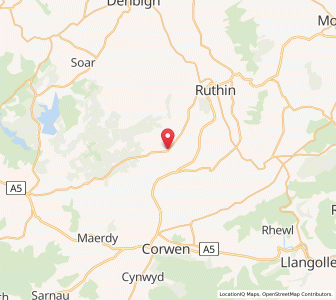 Map of Clawdd-newydd, WalesWales