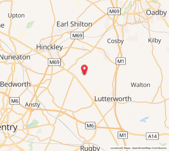 Map of Claybrooke Magna, EnglandEngland