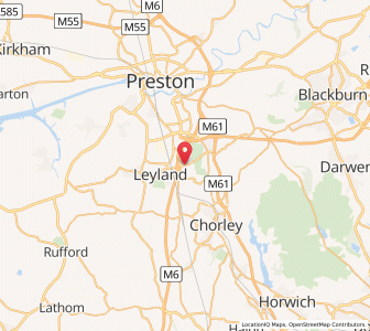 Map of Clayton-le-Woods, EnglandEngland