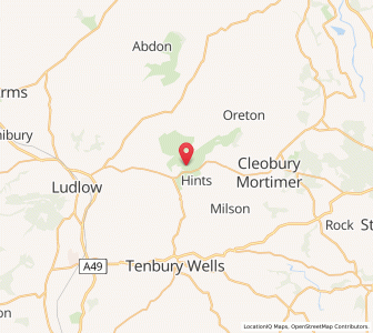 Map of Clee Hill, EnglandEngland