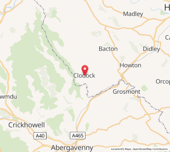 Map of Clodock, EnglandEngland