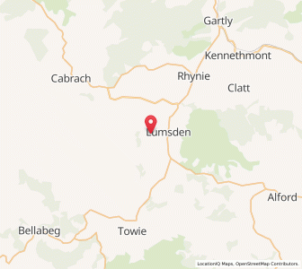 Map of Clova, ScotlandScotland