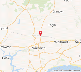 Map of Clunderwen, WalesWales
