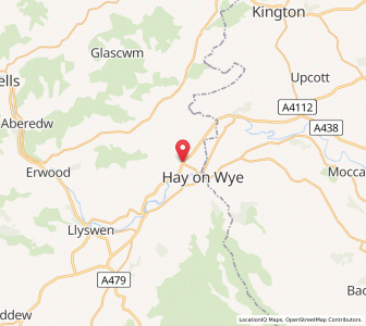 Map of Clyro, WalesWales