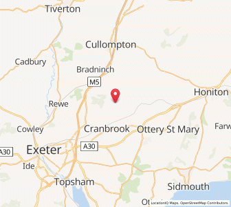Map of Clyst Saint Lawrence, EnglandEngland