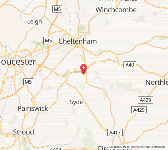 Map of Coberley, EnglandEngland