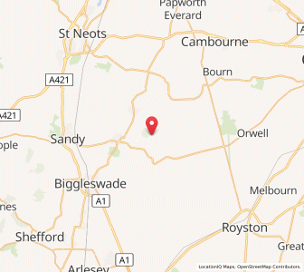 Map of Cockayne Hatley, EnglandEngland