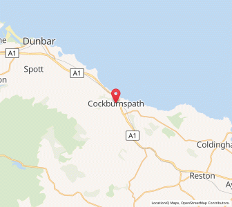 Map of Cockburnspath, ScotlandScotland
