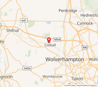 Map of Codsall, EnglandEngland