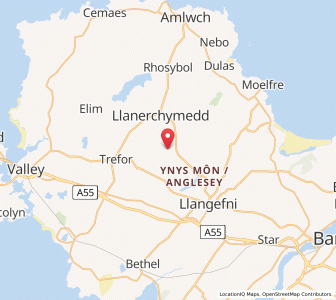 Map of Coedana, WalesWales