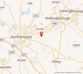 Map of Cogenhoe, EnglandEngland