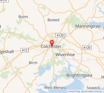 Map of Colchester, EnglandEngland