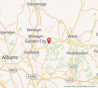 Map of Cole Green, EnglandEngland