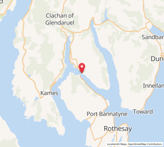 Map of Colintraive, ScotlandScotland