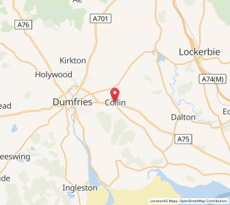 Map of Collin, ScotlandScotland