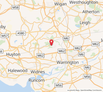 Map of Collins Green, EnglandEngland