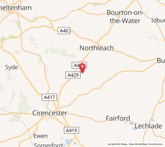 Map of Coln Rogers, EnglandEngland