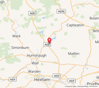 Map of Colwell, EnglandEngland