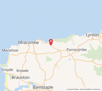 Map of Combe Martin, EnglandEngland