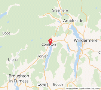 Map of Coniston, EnglandEngland