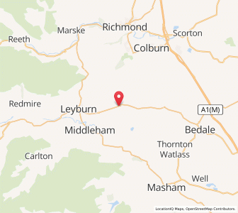 Map of Constable Burton, EnglandEngland