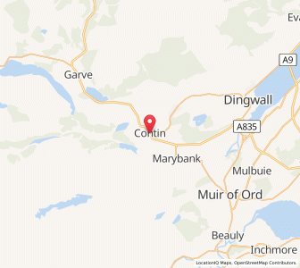 Map of Contin, ScotlandScotland
