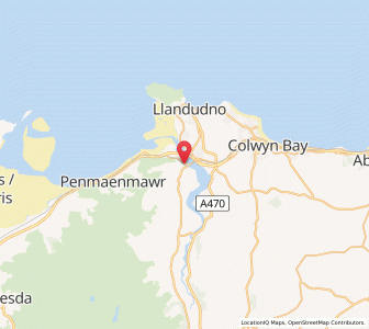Map of Conwy, WalesWales