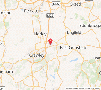 Map of Copthorne, EnglandEngland