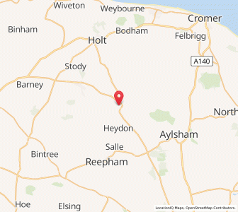 Map of Corpusty, EnglandEngland