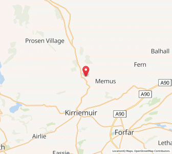 Map of Cortachy, ScotlandScotland