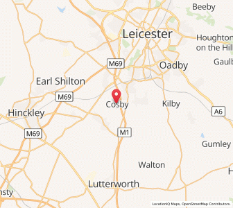 Map of Cosby, EnglandEngland