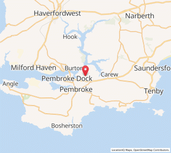 Map of Cosheston, WalesWales