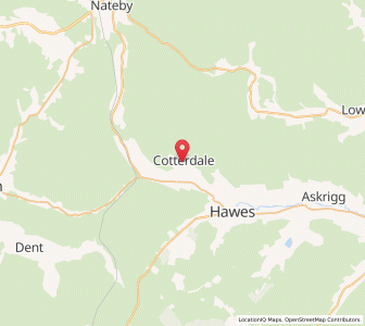 Map of Cotterdale, EnglandEngland