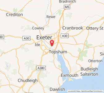 Map of Countess Wear, EnglandEngland