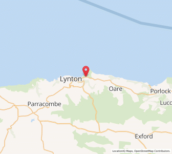 Map of Countisbury, EnglandEngland