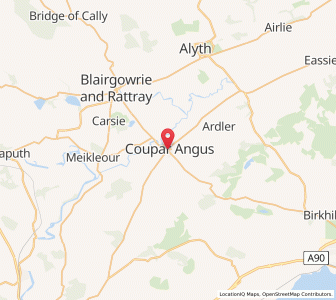 Map of Coupar Angus, ScotlandScotland