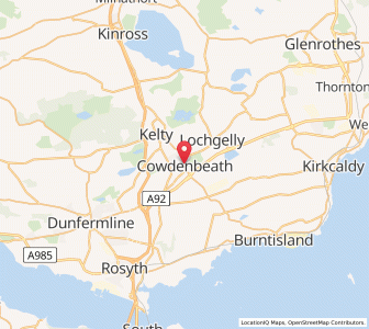 Map of Cowdenbeath, ScotlandScotland