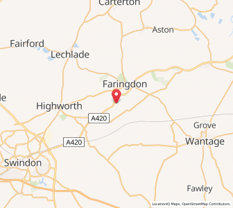 Map of Coxwell, EnglandEngland