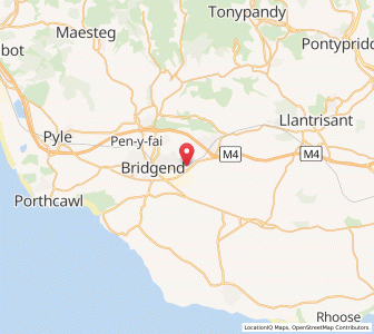 Map of Coychurch, WalesWales