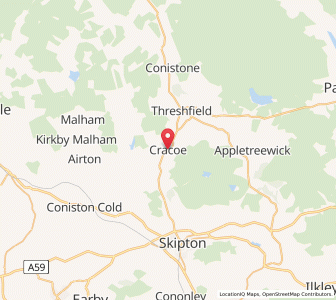 Map of Cracoe, EnglandEngland