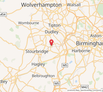 Map of Cradley Heath, EnglandEngland