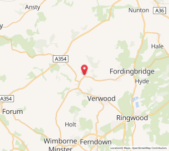 Map of Cranborne, EnglandEngland