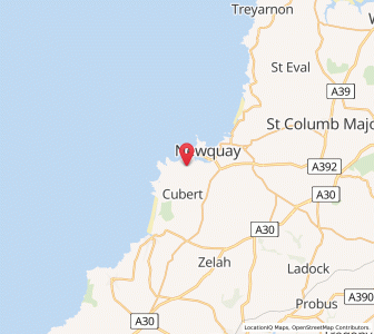 Map of Crantock, EnglandEngland