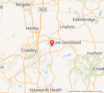 Map of Crawley Down, EnglandEngland