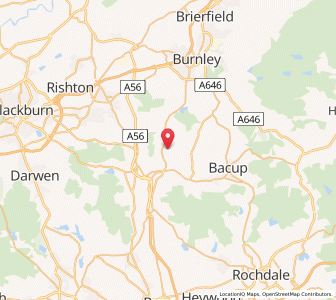 Map of Crawshaw Booth, EnglandEngland