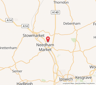 Map of Creeting Saint Mary, EnglandEngland
