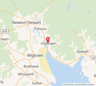 Map of Creetown, ScotlandScotland