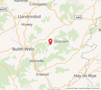Map of Cregrina, WalesWales