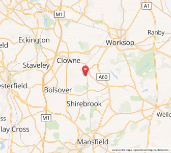 Map of Creswell, EnglandEngland